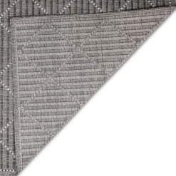 Charcoal Geo Lattice Outdoor Area Rug, 7X9-Kirkland's Home Discount