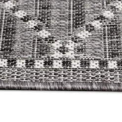 Charcoal Geo Lattice Outdoor Area Rug, 6X9-Kirkland's Home Fashion
