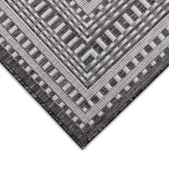 Charcoal Linear Macy Indoor/Outdoor Area Rug, 7X9-Kirkland's Home Outlet
