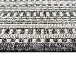 Charcoal Linear Macy Indoor/Outdoor Area Rug, 4X7-Kirkland's Home Best