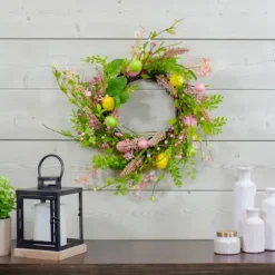 Cheerful Colored Eggs Easter Wreath-Kirkland's Home Online