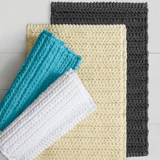 Chenille Chain Stitched Bath Mat, 30 In.-Kirkland's Home Best Sale