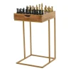 Chess Top Wood C-Frame Accent Table-Kirkland's Home Store