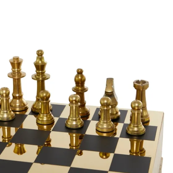 Chess Top Wood C-Frame Accent Table-Kirkland's Home Store
