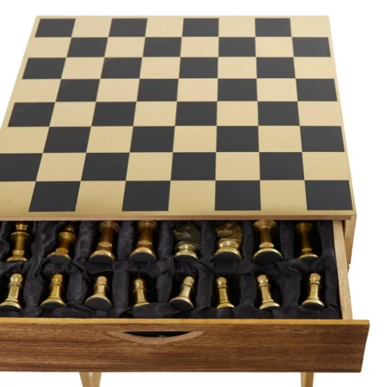 Chess Top Wood C-Frame Accent Table-Kirkland's Home Store