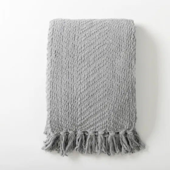 Chevron Chenille Knit Throw-Kirkland's Home New