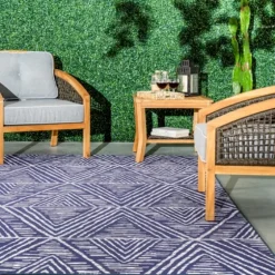 Chevron Indoor/Outdoor Area Rug, 5X8-Kirkland's Home Shop
