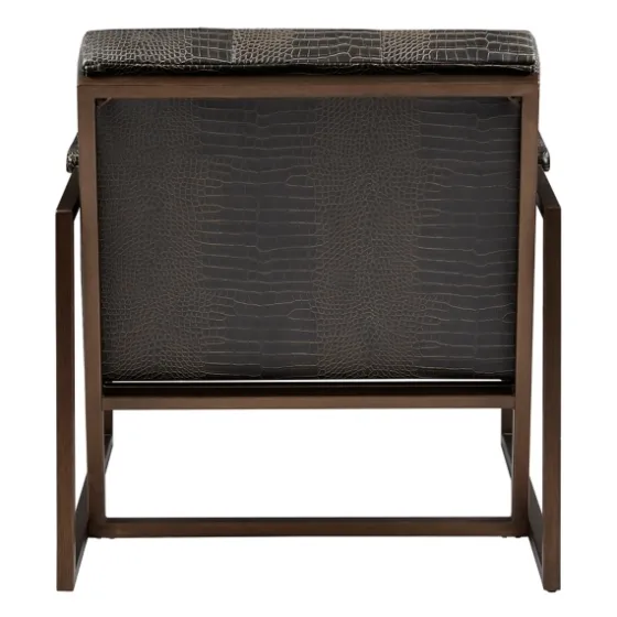 Chocolate Walden Faux Leather Accent Chair-Kirkland's Home Discount