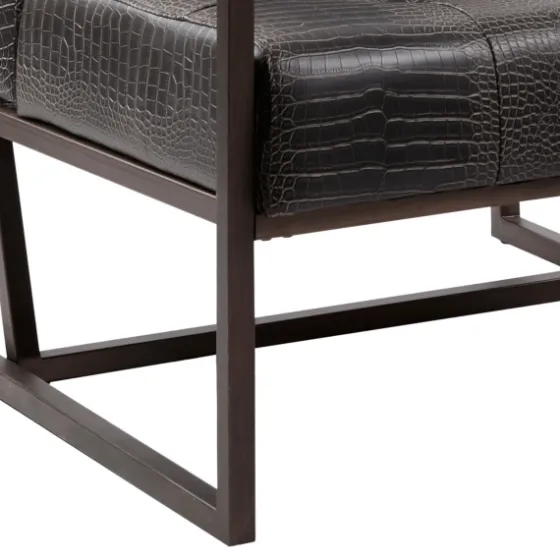Chocolate Walden Faux Leather Accent Chair-Kirkland's Home Discount