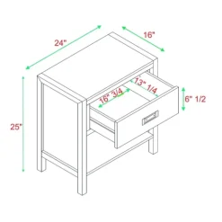 Classic 1-Drawer Nightstand-Kirkland's Home Cheap