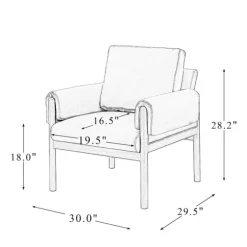 Cognac Faux Leather And Wood Accent Chair-Kirkland's Home Clearance