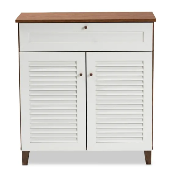 Collier Two-Tone Drawer Shoe Storage Cabinet-Kirkland's Home Outlet