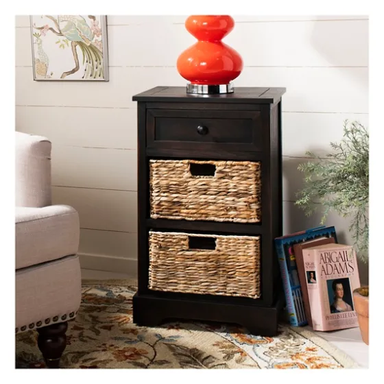 Cora Accent Table With Woven Storage Baskets-Kirkland's Home Discount