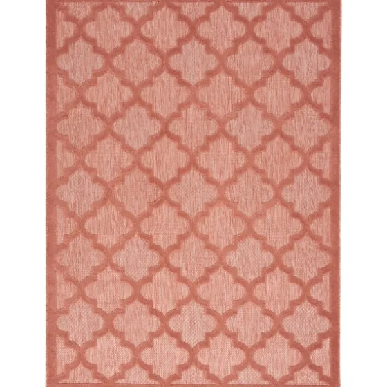Coral Trellis Indoor/Outdoor Area Rug, 5X7-Kirkland's Home Online
