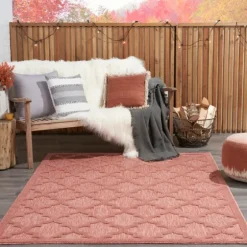 Coral Trellis Indoor/Outdoor Area Rug, 5X7-Kirkland's Home Online