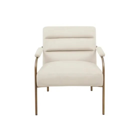 Cream And Gold Channeled Accent Chair-Kirkland's Home Store