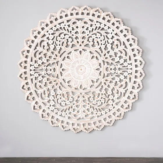 Cream And Natural Ornate Medallion Wall Plaque-Kirkland's Home Best Sale