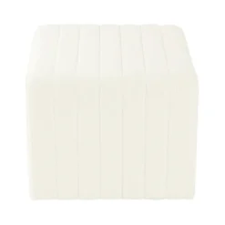 Cream Boucle Arch Ottoman-Kirkland's Home Store