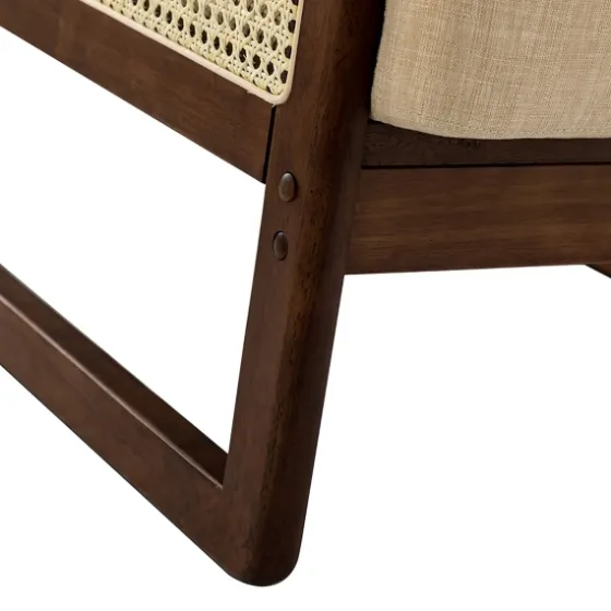 Cream Mahogany Finish Cane Panel Accent Chair-Kirkland's Home Cheap