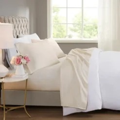 Cream Rich Cooling Cotton Queen Sheet Set-Kirkland's Home Fashion