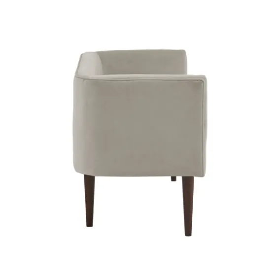 Cream Velvet Low Back Transitional Settee-Kirkland's Home Hot