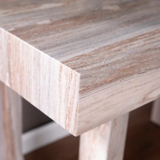 Cream Wood Faux Marble Desk-Kirkland's Home Cheap