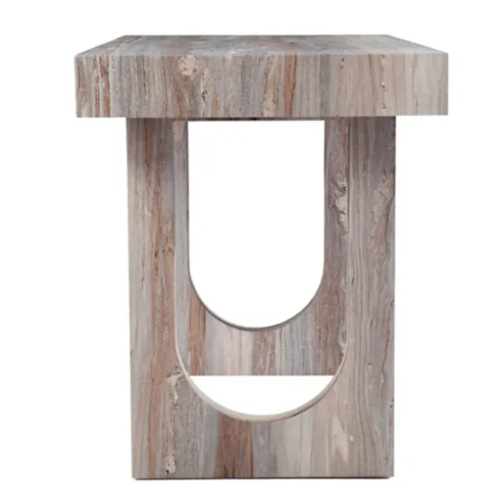 Cream Wood Faux Marble Desk-Kirkland's Home Cheap