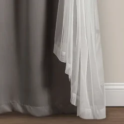 Curtain Panel Set With Overlay, 84 In.-Kirkland's Home Flash Sale
