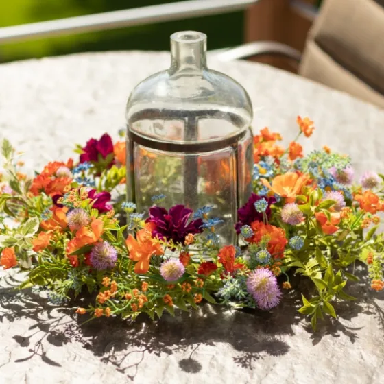 Dahlia Mix Wreath-Kirkland's Home Discount