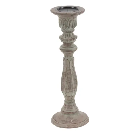 Dark Stained Wood Candle Holders, Set Of 3-Kirkland's Home New