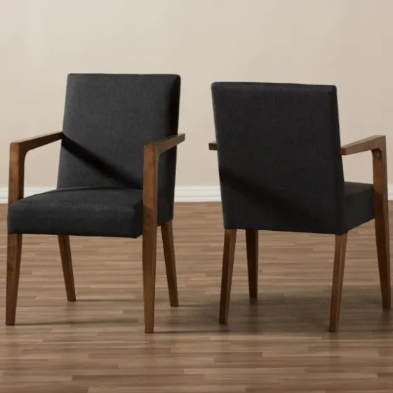 Dark Upholstered Wooden Accent Chair-Kirkland's Home Best Sale