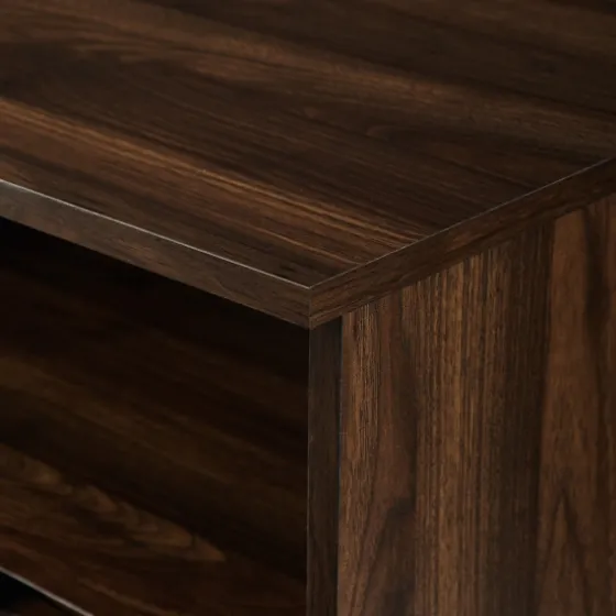 Dark Walnut Angled Door Wooden Sideboard Cabinet-Kirkland's Home Flash Sale