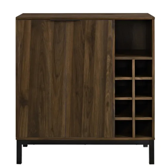 Dark Walnut Bar Cabinet With Wine Storage-Kirkland's Home Best