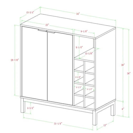 Dark Walnut Bar Cabinet With Wine Storage-Kirkland's Home Best