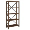 Dark Walnut Farmhouse Metal Bookcase-Kirkland's Home Best
