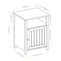 Dark Walnut Grooved Door Side Table-Kirkland's Home Flash Sale