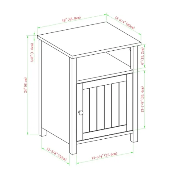 Dark Walnut Grooved Door Side Table-Kirkland's Home Flash Sale