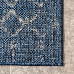 Davon Blue Moroccan Trellis Outdoor Rug, 5X8-Kirkland's Home Fashion