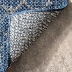 Davon Blue Moroccan Trellis Outdoor Rug, 5X8-Kirkland's Home Fashion