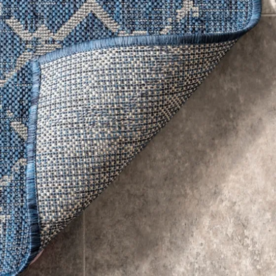 Davon Blue Moroccan Trellis Outdoor Rug, 5X8-Kirkland's Home Fashion