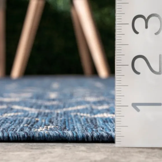 Davon Blue Moroccan Trellis Outdoor Rug, 5X8-Kirkland's Home Fashion