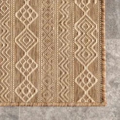 Davon Geometric Striped Outdoor Rug, 8X10-Kirkland's Home Online