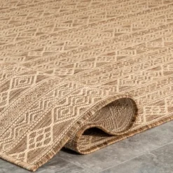 Davon Geometric Striped Outdoor Rug, 5X8-Kirkland's Home Shop