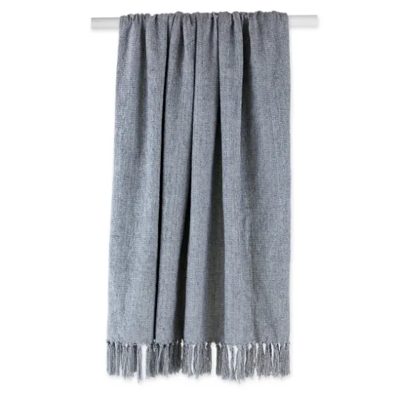 Demin Chenille Fringe Throw-Kirkland's Home Clearance