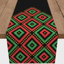 Diamonds Kwanzaa Decorative Table Runner, 72 In.-Kirkland's Home New