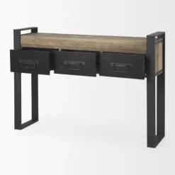 Distressed Farmhouse 3-Drawer Console Table-Kirkland's Home Hot