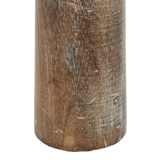 Distressed Mocha Mango Wood Candlesticks, Set Of 3-Kirkland's Home New