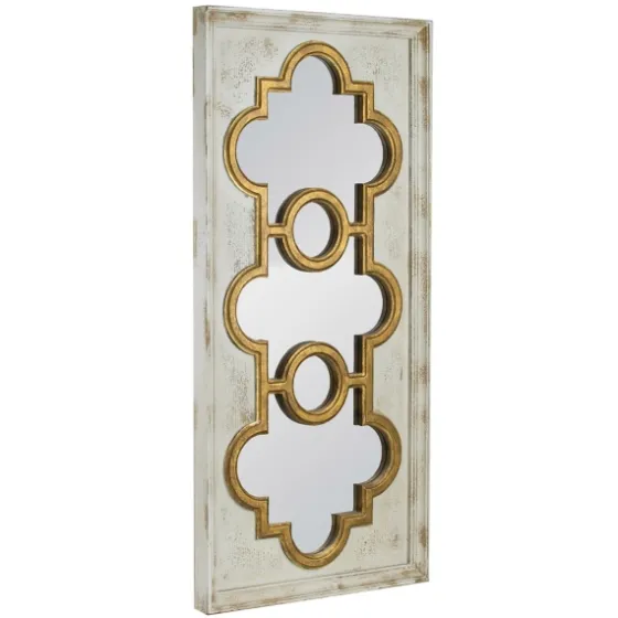 Distressed White And Gold Moroccan Mirror-Kirkland's Home Best Sale