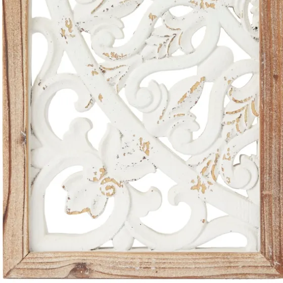 Distressed White Floral Wall Plaques, Set Of 3-Kirkland's Home Best Sale