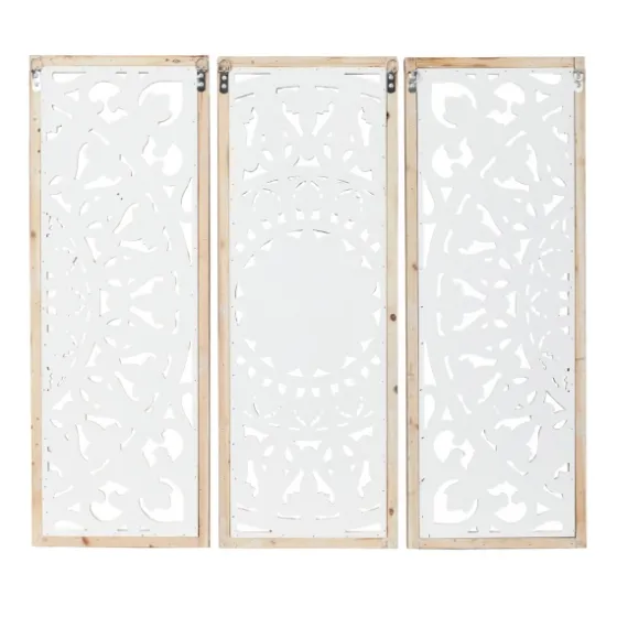Distressed White Floral Wall Plaques, Set Of 3-Kirkland's Home Best Sale